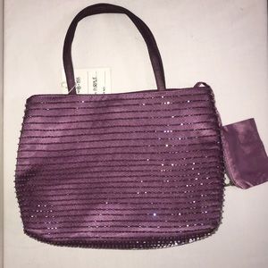 Amethyst Purple Iridescent Shimmery Beaded Handbag